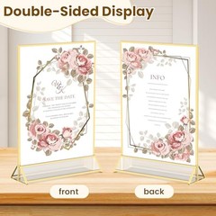 Gold Frames 8X10 Acrylic Sign Holder Double-Sided Picture 8X10-6 Pack-Gold