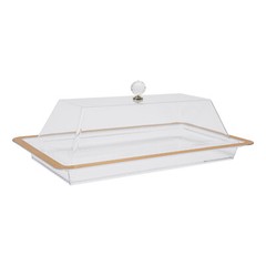 Acrylic Wedding Cake Display Plate Cookies Deserts Stand Serving Tray with Lid