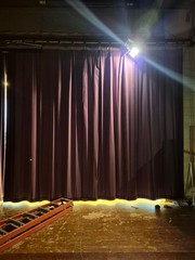 Theater / Stage Vintage Classic Velvet Curtains Mauve/Taupe 30’x13′ & Valance