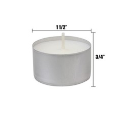 Stonebriar Unscented Long Burning White Tealight Candles Bulk Pack 6-7 Hour
