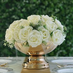 Efavormart 12″ Shiny Gold Floating Candle Bowl Flower Pot Wedding Centerpiece
