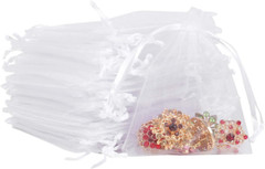 Bolsas De Organza Para Regalos Y Dulces 100Pc Ideal Para Bodas Fiestas Y Navidad