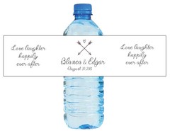 100 Love Laughter Happily Ever After Wedding Birthday Party Water Bottle Labels
