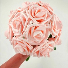 50/25 white Artificial Flower Real Looking Foam Roses Decoration DIY for Wedding