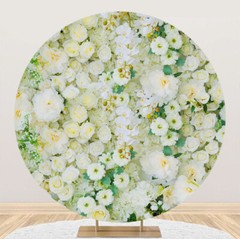 Flowers Wall Round Photography Background Wedding Arch Stand Cover Backdrop