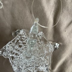 Beautiful 5” Glass Chandelier Ornament Wedding Shower HANDBLOWN Set of 7