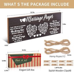 Versatile Engagement Gift: Marriage Prayer Photo Frame for Cherished Moments