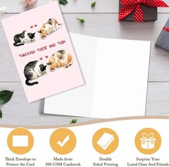 Funny Cat Anniversary Card for Him Her, Hilarious Valentines Day&Wedding Anni…