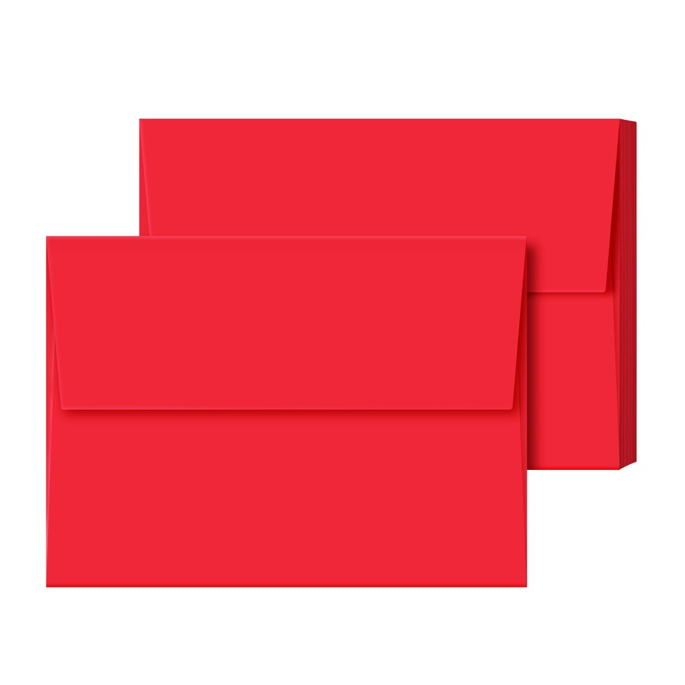 A2 Red Envelopes for Holiday Invitations & Greetings – 5 3/4 x 4 3/8″ – 25 Qty