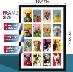 18×26 Collage Picture Frames Display Sixteen 4×6 Picture Collage Wall Decor W…