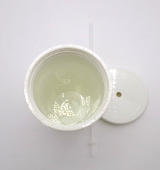Kate Spade New York Miss to Mrs Tumbler Cup Cream Gold with Straw