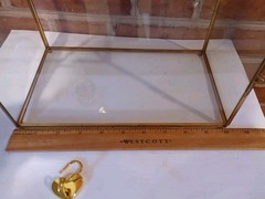 Gold Glass Wedding Card Box with Lock Large Geometric Reception Decor