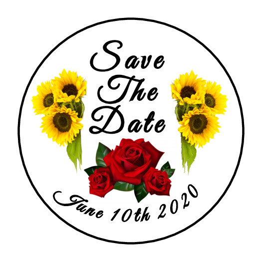 Personalized Save the date Wedding Stickers, labels, envelope seals