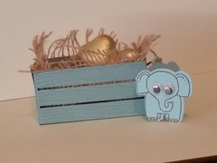 Hand stamped and cut, Blue, pink, white, tan, brown favor crate boxes Pk-20,50