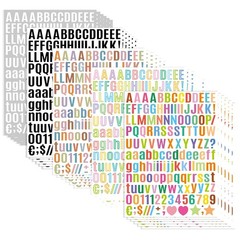 4620 Letter Stickers 30 Sheets Alphabet Stickers 0.5in Vinyl Self-Adhesive Al…