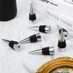 25 Pieces Wine Bottle Stopper Set Kit Reusable Decorative small, Silver