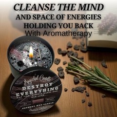 Destroy Everything Spiritual Candle to Cut Ties, Remove hexes and Bad Luck | …