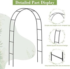 Metal Arbor Frame Stand Garden Arch Trellis Plants Wedding Decor Backdrop Flower
