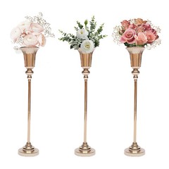 10PCS Vintage Trumpet Vase Wedding Centerpiece Metal Flower Stand Floral Decor