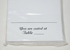 New Victoria Lynn White Table Seating Cards for Weddings Parties Events 50pc