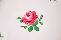 Vintage Hutschenreuther Pink Rose 32cm Charger/Service/Decorative Plate Germany