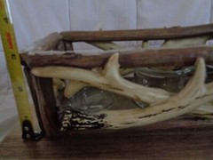 Deer antler Hunting Lodge Rustic country western statue Votive Candle Holder