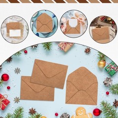 180 Packs Gift Card Mini Envelopes Small Envelope 4 x 2.7 inches, Kraft Brown