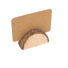 Natural 10 Semicircle 2.5″ Wood Table Sign Holders Place Cards Party Decorations