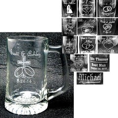 Personalized Glass Mugs Laser Engraved Wedding Party Gifts Groomsman Bridemaids