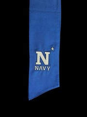 U.S. Naval Academy Cotton Wreath Sash (2 Logos) 31k Stitch