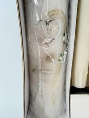 Emkay Wedding Unity Candle Set Silver Ring Cross White 4 Lb New in Box