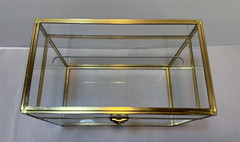 Brass and Acrylic Wedding Card Box with Lock and Slot 10″ x 5.5″