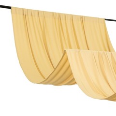 5 ft x 10 ft CHAMPAGNE 4-Way Stretch Spandex Divider Backdrop Curtain Wedding