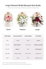 Ling’s moment Dusty Rose Wedding Bouquets for Bride, Pink Bridal Bouquets for…