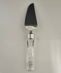 Waterford Crystal Lismore Cake Knife Stainless Steel Blade Boxed Rust on Ferrule