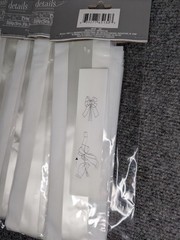 24 NEW packs of wedding Church Pew Bows w/Tulle White (48 total bows-2 per pack)