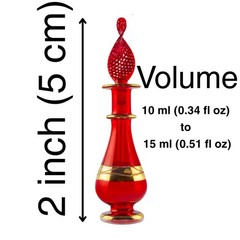 CraftsOfEgypt Genie Blown Glass Miniature Perfume Set Of 10, Multicolor