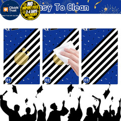 multiwins 7-Pack Graduation Party Decorations Set, 3 Blue 54″ x 108″,