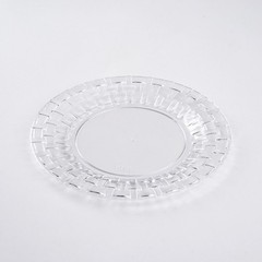 10 pcs Plastic CLEAR with Basketweave 7″ PLATES Disposable Party Wedding SALE