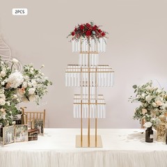 2PCS Flower Display Stand, 5 Tier Flower Vase Stand, Modern Wedding Flower Stand