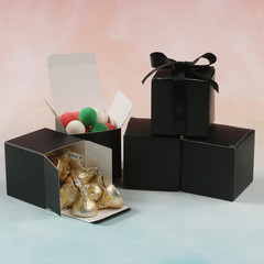100Pcs Wedding Favor Boxes, Paper Gift Boxes 3X3X3 Inches Small Gift Boxes with