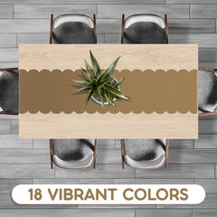 Gold Plastic Disposable Table Runner. 5 Pack 14 x 108 inch. ScallopTable Runn…