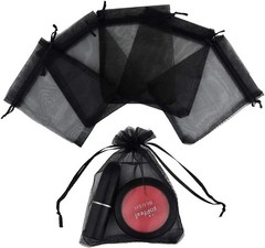 50pcs Elegant Black Organza Bags 3.54»x4.33» – Perfect for Weddings and Gifts