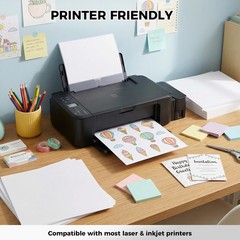 Koogel 25 Sheets 12×12 White Cardstock Paper, 65LB/180GSM Medium,