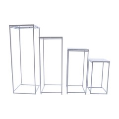 4x Metal Flower Rack Vase Stand Prop Geometric Column Wedding Party Decor 4-Size