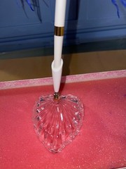 Vintage Hortense B. Hewitt Elegant Ostrich Feather Plume Pen w/ Holder