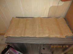 Burlap Table Runner Decorated for Wedding 9′ X14″