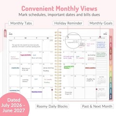 Teacher Planner 2026-2027, Academic Planner 2026-2027, Jul 6.3″ x 8.5″ Pink