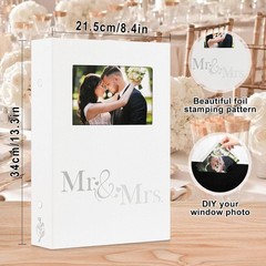 Wedding Photo Album 4×6 Large Capacity Linen Cover Slip In 300 Photos