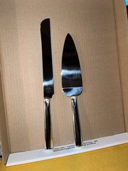 Lenox Devotion 2 Piece Dessert Set Cake Knife & Server Silverplate 825522 Silver